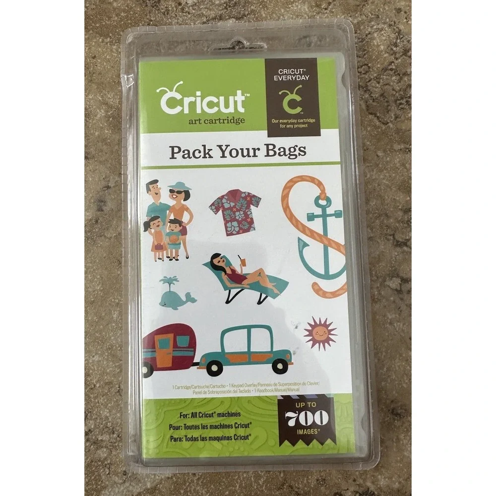 Cricut Cartridge PACK YOUR BAGS - New in sealed package (2010)